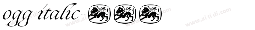 ogg italic字体转换